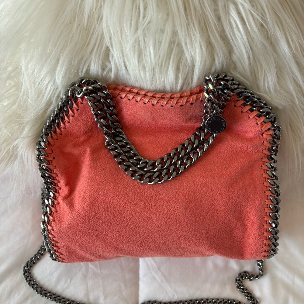 Stella McCartney Pink/orange Shoulder Bag with Chain Detail